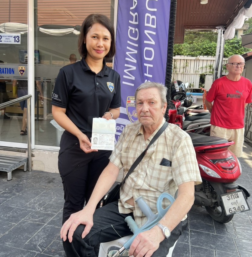 อำนวยความสะดวกช่วยเหลือผู้สูงอายุสัญชาติ นอร์เวย์ ที่มาขออยู่ต่อในราชอาณาจักร ณ ที่ทำการ ตม.จว.ชลบุรี